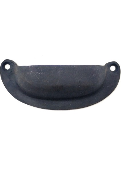 Antika Tarz Dekoratif Pirinç Düz Tas Mobilya Kulbu - 37X87 Mm, Oksit