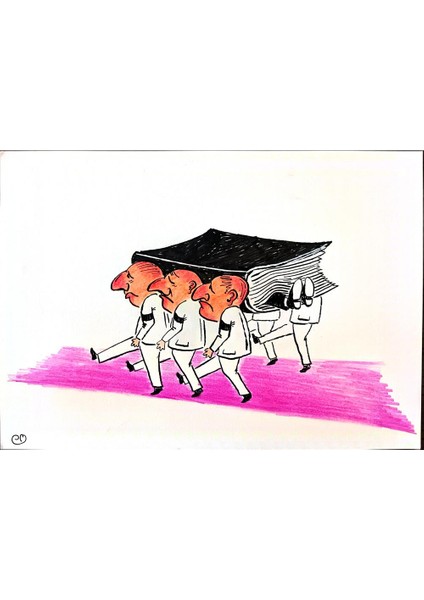 Petr Musalek 29X21CM Orijinal Karikatür Tablo modelleri