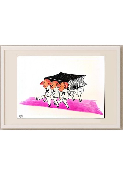 Petr Musalek 29X21CM Orijinal Karikatür Tablo fırsatları