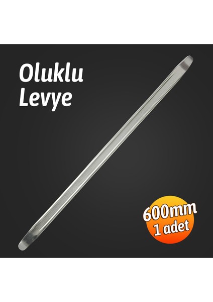 EL600 Oluklu Levye 600MM Gümüş Gri Profesyonel ve Hobi Amaçlı Kullanım Için Uygun