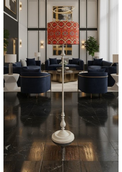 Etnik Desen Bej Metal Lambader indirimleri