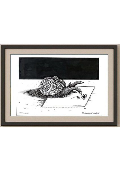 Mihaita Porumbita 29X21CM Orijinal Karikatür Tablo