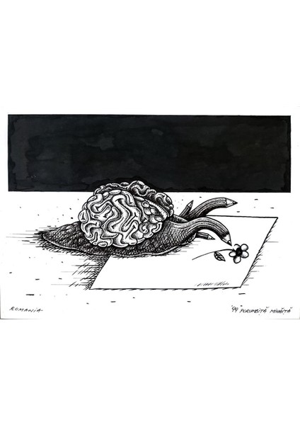 Mihaita Porumbita 29X21CM Orijinal Karikatür Tablo modelleri