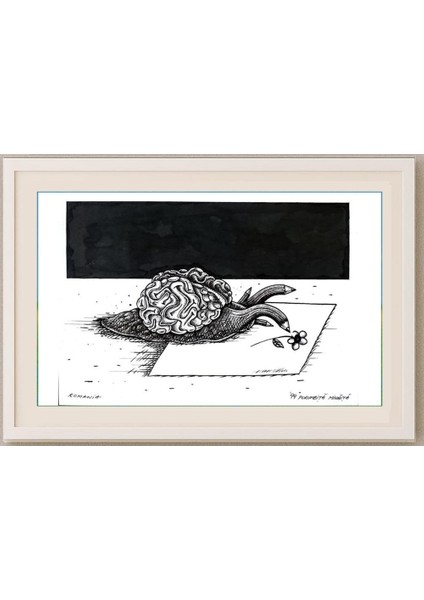 Mihaita Porumbita 29X21CM Orijinal Karikatür Tablo fırsatları