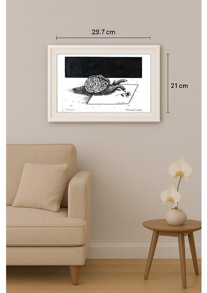 Mihaita Porumbita 29X21CM Orijinal Karikatür Tablo indirimleri