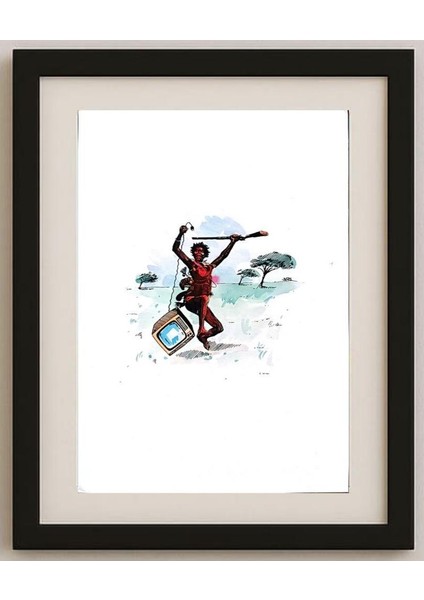 Winfried Besslich 29X21CM Orijinal Karikatür Tablo