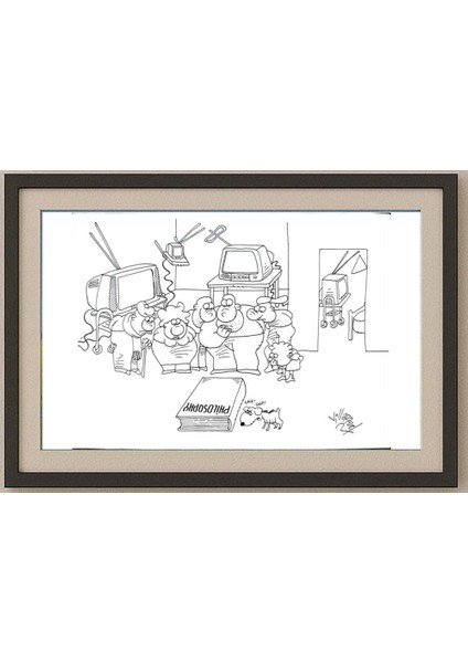 Juan Francisco Villarruel 29X21CM Orijinal Karikatür Tablo