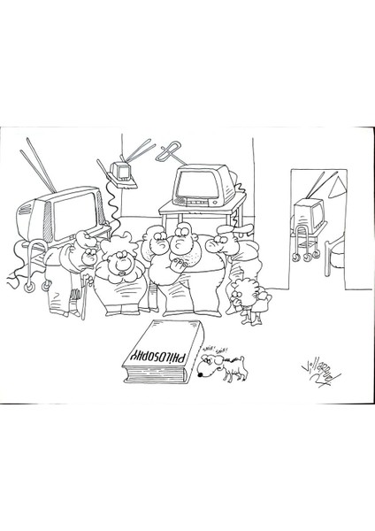 Juan Francisco Villarruel 29X21CM Orijinal Karikatür Tablo modelleri