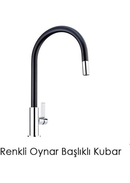 Esnek Kıvrılabilir Renkli Silikon Oynar Başlıklı Musluk Bataryası Başlığı Kubar indirimleri