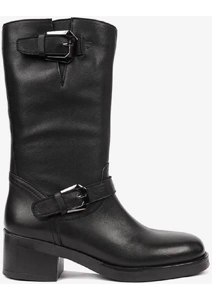 Kadın Siyah Hakiki Deri Günlük Bot 4K2TB59142