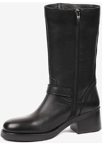 Kadın Siyah Hakiki Deri Günlük Bot 4K2TB59142