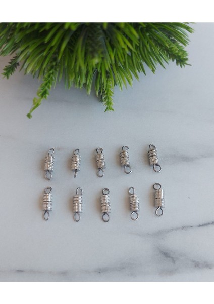 Vidalı Klips, Kolye Bileklik Kapama Kilit 10 Adet