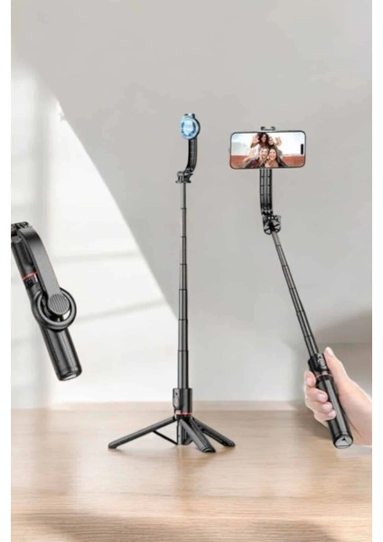 Kumandalı Tripod Telefon Tutucu Selfie Çubuğu 360 Derece Dönebilen modelleri