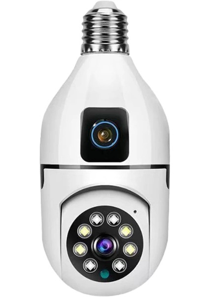 Çift Lensli Duy Girişli Kablosuz Ampul Kamera modelleri