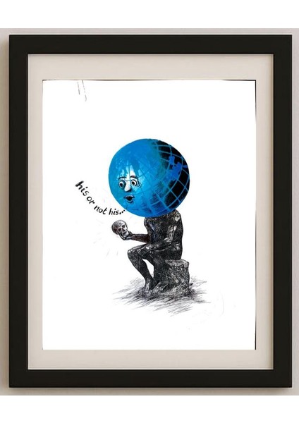 Wolfgang Schlegel 43X30CM Orijinal Karikatür Tablo