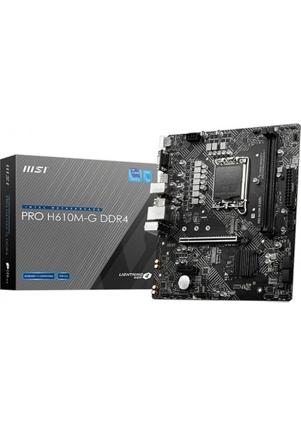 Msı Intel Pro H610M-G Ddr4 3200(OC) Hdmı,vga M.2 1700P USB 3.2 Gen1 (12. Nesil)