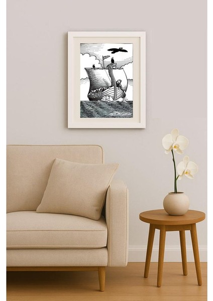 Thorsteinn Eggertsson 43X30CM Orijinal Karikatür Tablo indirimleri