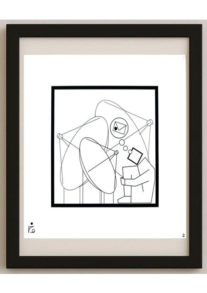 Mehdi Zarnoosheh Farahani 20X20CM Orijinal Karikatür Tablo