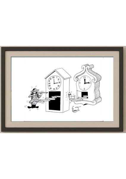 Eduardo Caldari Junior 25X20CM Orijinal Karikatür Tablo