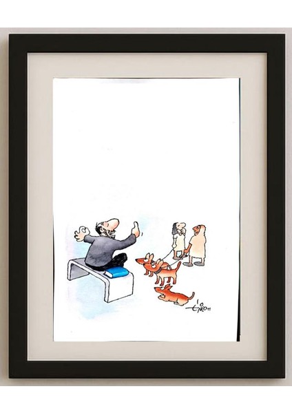 Erico Junqueira Ayres 29X21CM Orijinal Karikatür Tablo