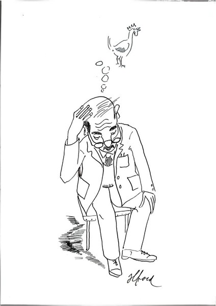 Richard Francis Vosters 29X21CM Orijinal Karikatür Tablo modelleri