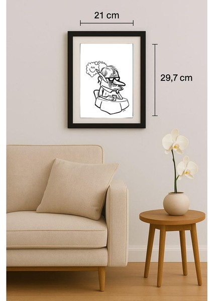 Francisco Juska Filho 29X21CM Orijinal Karikatür Tablo fiyatları