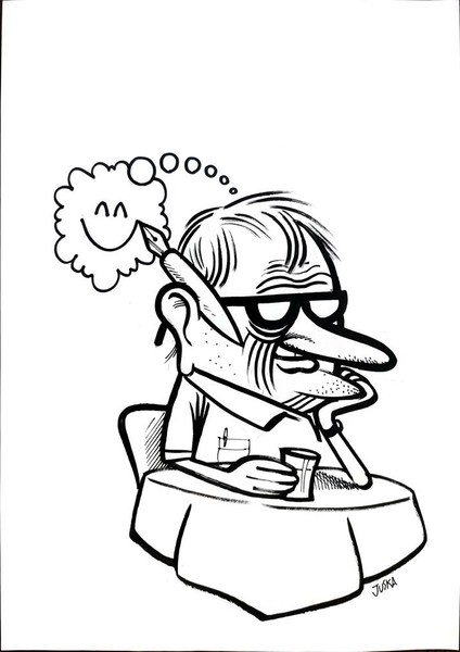 Francisco Juska Filho 29X21CM Orijinal Karikatür Tablo modelleri