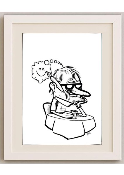 Francisco Juska Filho 29X21CM Orijinal Karikatür Tablo fırsatları