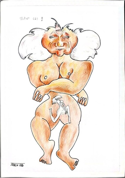 Tarek Seliem Mikhail 35X25CM Orijinal Karikatür Tablo modelleri