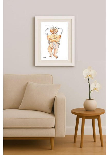 Tarek Seliem Mikhail 35X25CM Orijinal Karikatür Tablo indirimleri