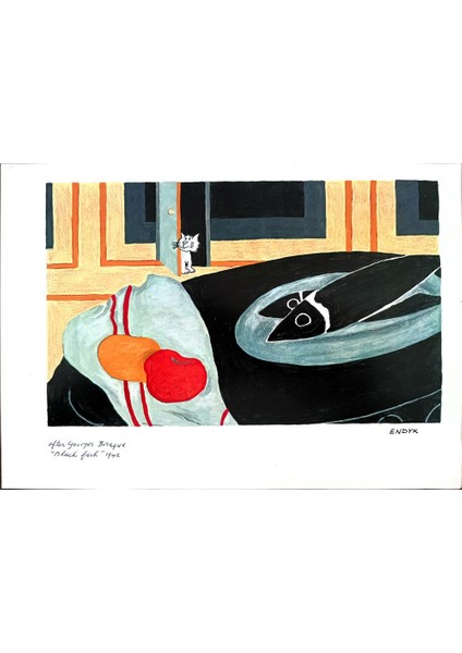 Peter Nieuwendijk 29X21CM Orijinal Karikatür Tablo modelleri