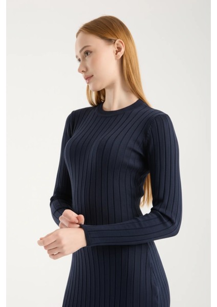 Vücuda Oturan Uzun Kollu Ribana Triko Elbise fırsatları