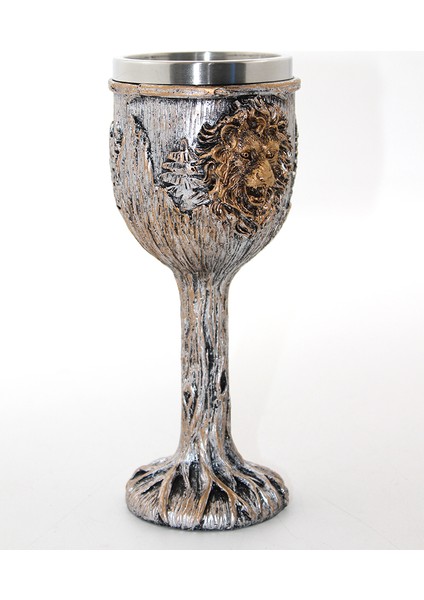 Paslanmaz Çelik Aslan Büstü Kadeh Bardak