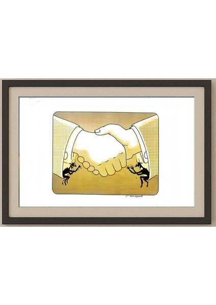 Gennady Chegodayev 29X21CM Orijinal Karikatür Tablo