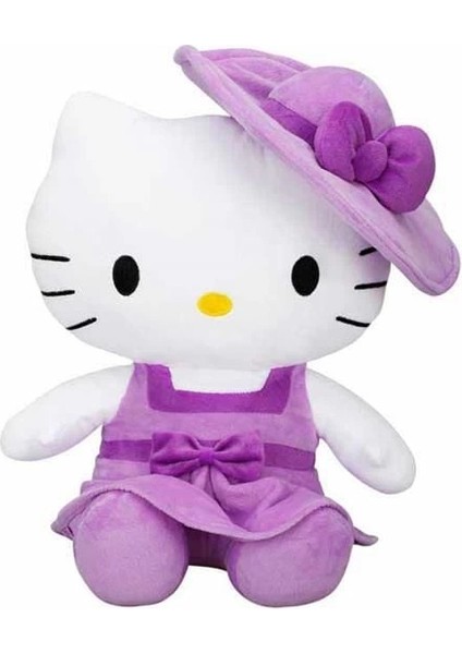 Hello Kitty Şapkalı Peluş Oyuncak 36 cm - 1 Adet Stokta Olan Gönderilir modelleri