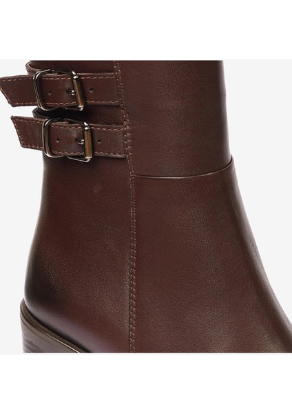 Kadın Kahverengi Hakiki Deri Topuklu Bot 4K2TB59154