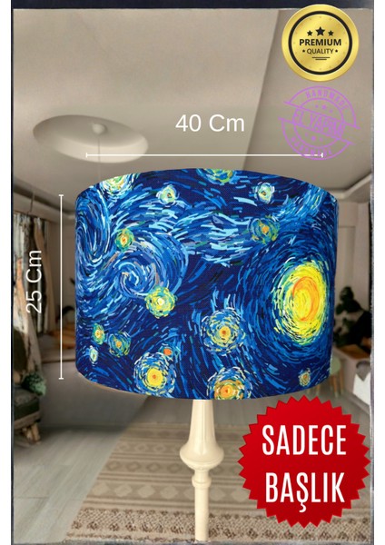 Yıldızlı Gece Metal Kasnaklı Lambader Başlığı fiyatları