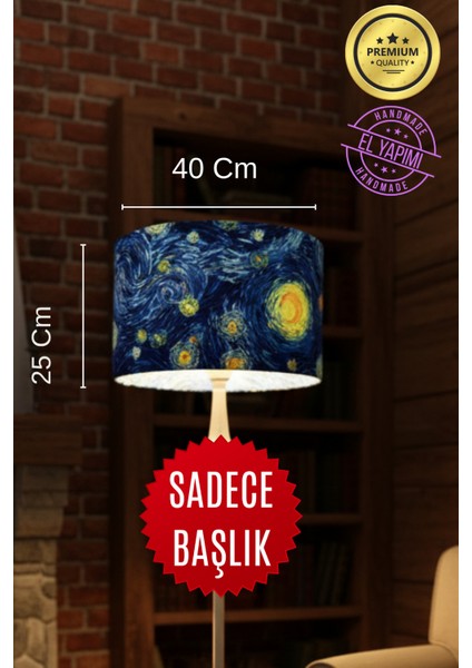 Yıldızlı Gece Metal Kasnaklı Lambader Başlığı modelleri