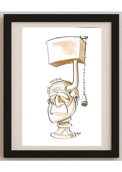 Daniel Rosell Montalban 29X21CM Orijinal Karikatür Tablo