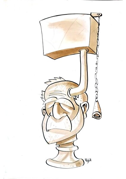 Daniel Rosell Montalban 29X21CM Orijinal Karikatür Tablo modelleri