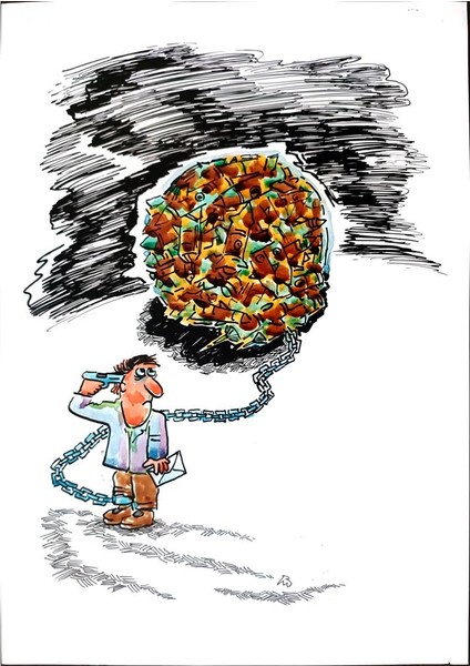 Mikael Botscharov 29X21CM Orijinal Karikatür Tablo modelleri