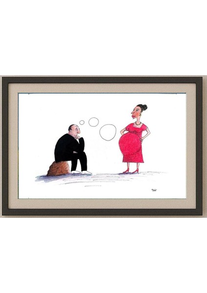 Masoud Ziaei Zardkhashoei 29X21CM Orijinal Karikatür Tablo