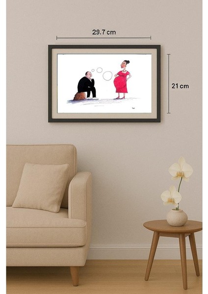 Masoud Ziaei Zardkhashoei 29X21CM Orijinal Karikatür Tablo fiyatları