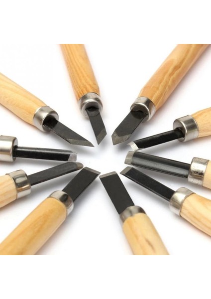 10 Parça Ahşap Heykel Torna Keski Seti Torna Başlayanlar Için Profesyonel Oyma Seti modelleri