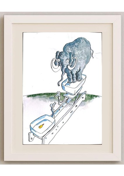 Tsocho Peev 29X21CM Orijinal Karikatür Tablo fırsatları