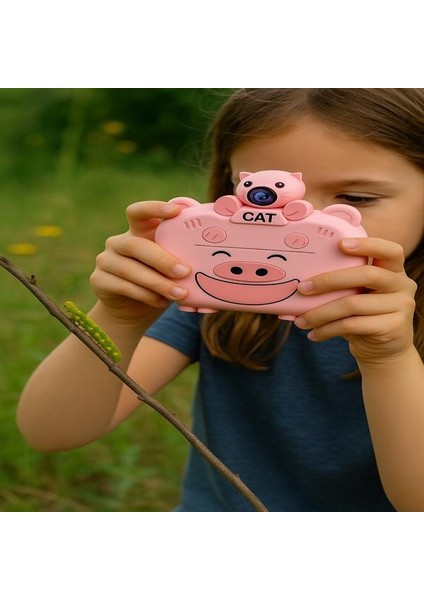 Kameralı Fotoğraf Yazıcısı Pembe Renk