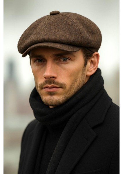 Erkek Klasik Italyan Kaşe Kasket Şapka