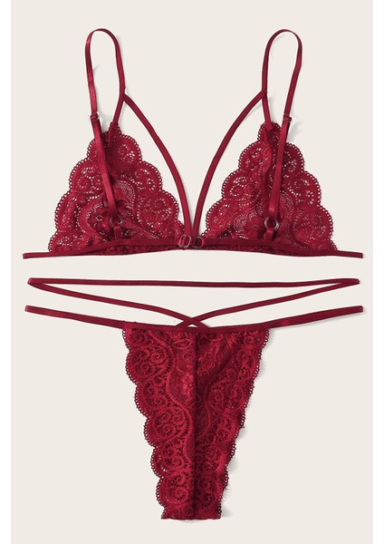Kadın Bordo Dantel Sütyen Külot Takımı – Modern, Konforlu ve Günlük Kombinlere Uygun fırsatları