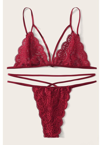 Kadın Bordo Dantel Sütyen Külot Takımı – Modern, Konforlu ve Günlük Kombinlere Uygun indirimleri