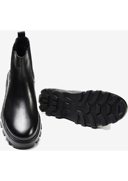 Erkek Siyah Hakiki Deri Chelsea Bot 3K1TB75150